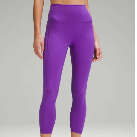 Lululemon Wunder Train HR Tight with Pockets 25"SIZE 14 LW5EYKS Atomic Purple